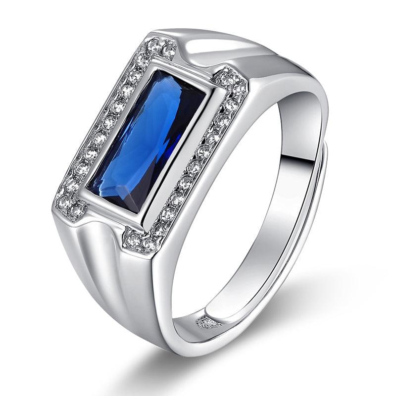 Adjustable Kyanite Ring for Men - Ma boutique